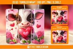 Highland Cow Tumbler Wrap Designs, Sublimation Wrap Product Image 1