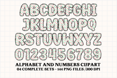Christmas Alphabet png clipart, christmas letters doodle Product Image 3