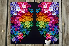 3 D Flowers | 14 Summer Skinny tumbler Sublimation designs Product Image 9