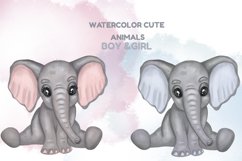 Baby animals watercolor bundle clipart. Sublimation baby Product Image 10