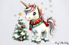 Christmas Unicorns Clipart Bundle Product Image 12