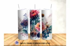 BOHO Flower 20 OZ Tumbler Sublimation Design PNG Product Image 3