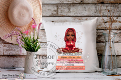 Black Bride Chibi PNG Sublimation Red Hair Chibi bride to be Product Image 8