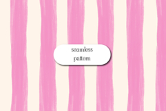 Seamless Pink Stripe Pattern Hand Painted Modern Lines Product Image 1
