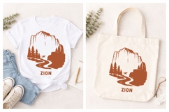Zion National Park SVG | Canyon Cliff Illustration | Utah Product Image 3