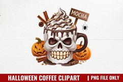 Halloween Coffee Clipart Sublimation PNG Product Image 1