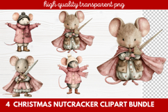 4 Christmas Nutcracker Clipart | Festive Holiday Nutcracker Product Image 1