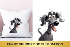 Funny Grumpy Dog Sublimation, Grey Dog sublimation Product Image 1