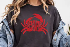 Delaware Crab SVG PNG | Word Art Cut File Product Image 2