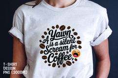 Coffee quote t-shirt sublimation png Product Image 1