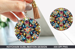 Christmas Keychain Sublimation - Christmas Keychain PNG Product Image 1