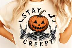Stay Creepy PNG, Retro Dripping Heart Halloween PNG, Spooky Product Image 12