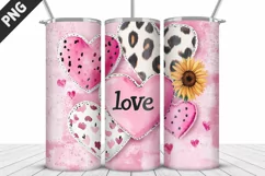 Lovely Hearts Tumbler Design | Valentine's Day Tumbler Wrap Product Image 2