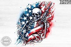 4th of July Skeleton - 4th Of July PNG Design Product Image 1