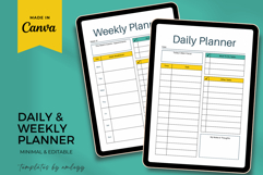Ultimate Daily &amp; Weekly Planner Template Minimalist Canva Product Image 2
