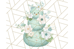 Patterned Snowman Silhouette PNG Clipart Product Image 5