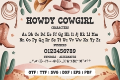 Howdy Cowgirl Font Western, Country, Cricut &amp; Rodeo Style Product Image 7