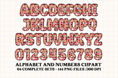 Valentine Alphabet Clip Art, valentines day letters doodle Product Image 3