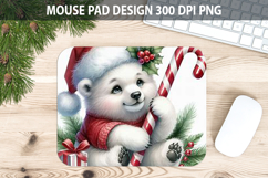 Bear Mouse pad Sublimation - Christmas Animal PNG Design Product Image 1