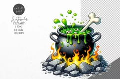 Halloween clipart, Cauldron clipart, Autumn clipart Product Image 1
