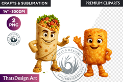 Fantasy Junk Food Characters RPG Clipart Sweets PNG Graphics Product Image 1