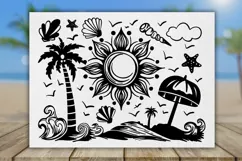 Beach Scene Engraved 40oz Tumbler Svg | Tumbler Wrap Product Image 2