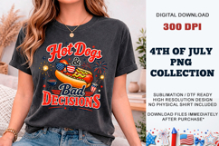 Hot Dogs &amp; Bad Decisions PNG | Sublimation DTF Product Image 10