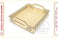 Tray V1 laser cut vector file Glowforge user ready SVG Product Image 9