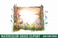 Watercolor Grass Clipart Product Image 1
