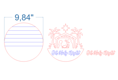 Christmas Round Signs SVG laser cut files for Glowforge Product Image 9
