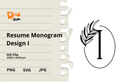 Resume Monogram Design Product Image 1