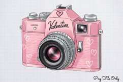 Retro Valentine Day Clipart PNG Product Image 1