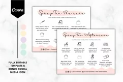 Spray Tan Pre Care & Aftercare Card Template - 5 Colors Product Image 1