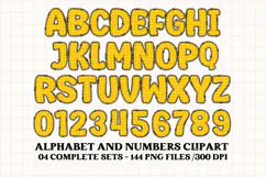 Cute Kids Monster Alphabet & Numbers doodle PNG Clipart Product Image 3
