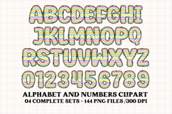 Whimsical Alphabet &amp; Numbers Clipart PNG 300 DPI Product Image 3
