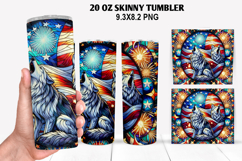 Boxer Skinny Tumbler 20oz Wrap Design,4th of july Tumble PNG Product Image 1