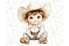 Cowboy Clipart PNG, Kid Western Country Graphic Product Image 5