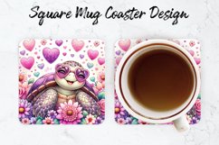 Turtle Mug coaster | Coaster | Sublimation Design Product Image 1