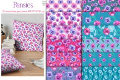 Pansies, violets. Floral seamless pattern Product Image 10