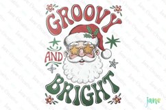 Retro Christmas Groovy And Bright Sublimation PNG Product Image 1