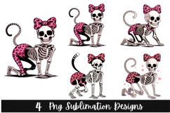 4 Halloween skeleton Clipart PNG | Spooky Season Png Product Image 1