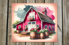 Beautiful farm | 4 skinny tumbler sublimation designs PL2 Product Image 5
