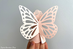 Fairy lantern Bundle, paper angel butterfly lantern template Product Image 6