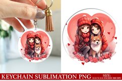 Dog Valentine&#039;s Day Keychain Sublimation Bundle Product Image 10