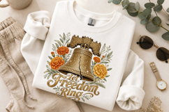 Let Freedom Ring PNG, Rhinestone Liberty Bell Sublimation Product Image 9