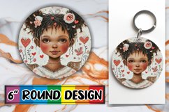 Valentine&#039;s Day Bliss: Keychain Sublimation Product Image 1