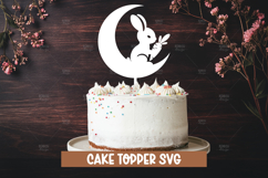9 Bunny cake topper SVG I Cake topper SVG Product Image 6