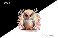 Pastel Bird Clipart, Bird Clipart, Owl clipart Product Image 1