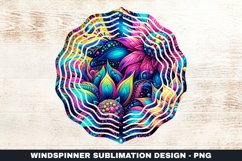 Flowers Wind Spinner Sublimation Design Product Image 1