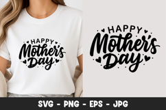 Happy Mothers Day Stylish Script SVG PNG Product Image 1